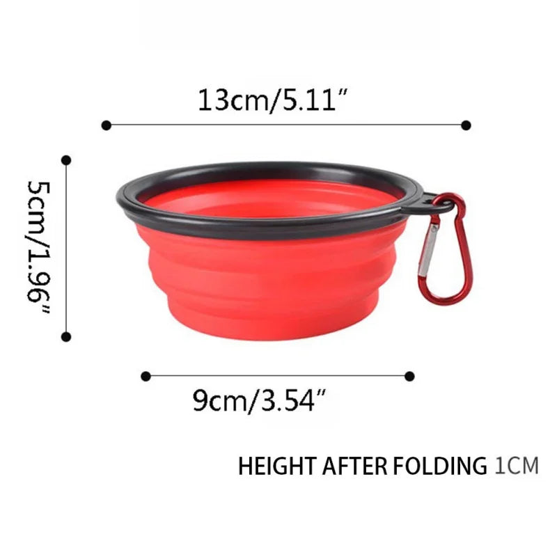 Silicone Foldable Dog Bowl Candy Color