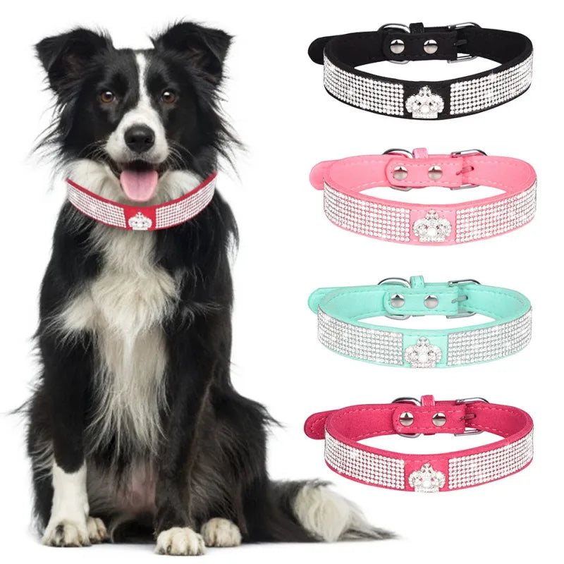 Pet Cat Diamond Inlaid Shiny Crystal Collar