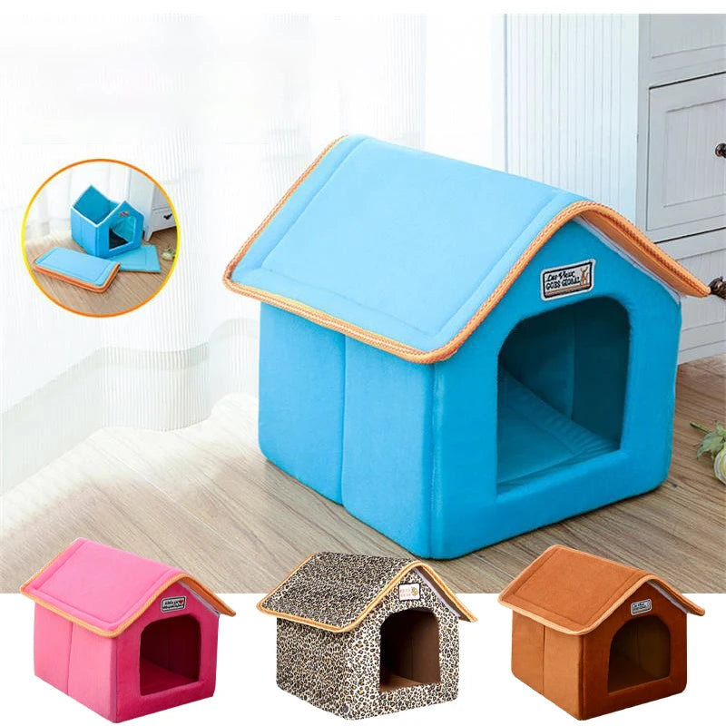 Winter Pet House Foldable Bed