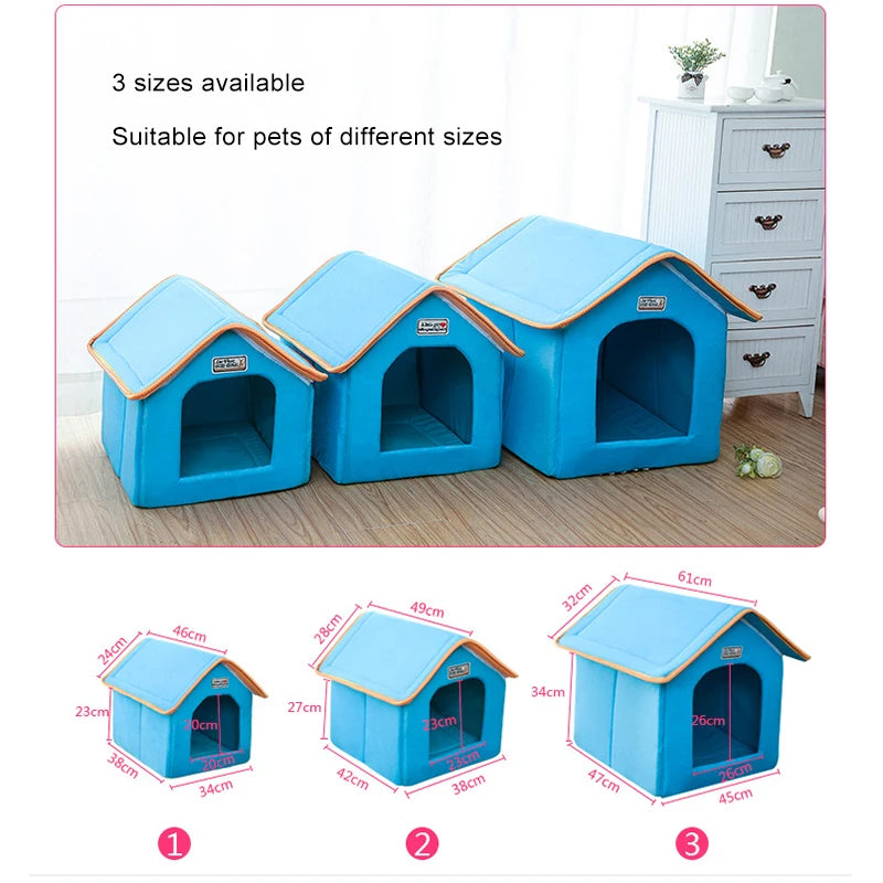 Winter Pet House Foldable Bed