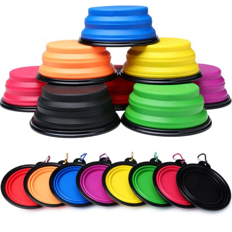 Silicone Foldable Dog Bowl Candy Color