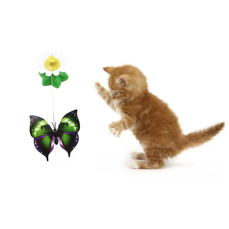 Electric Rotating Colorful Butterfly Cat Toys