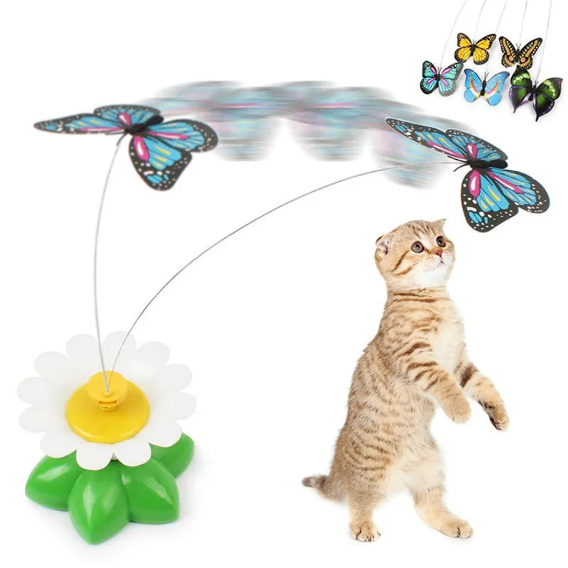 Electric Rotating Colorful Butterfly Cat Toys