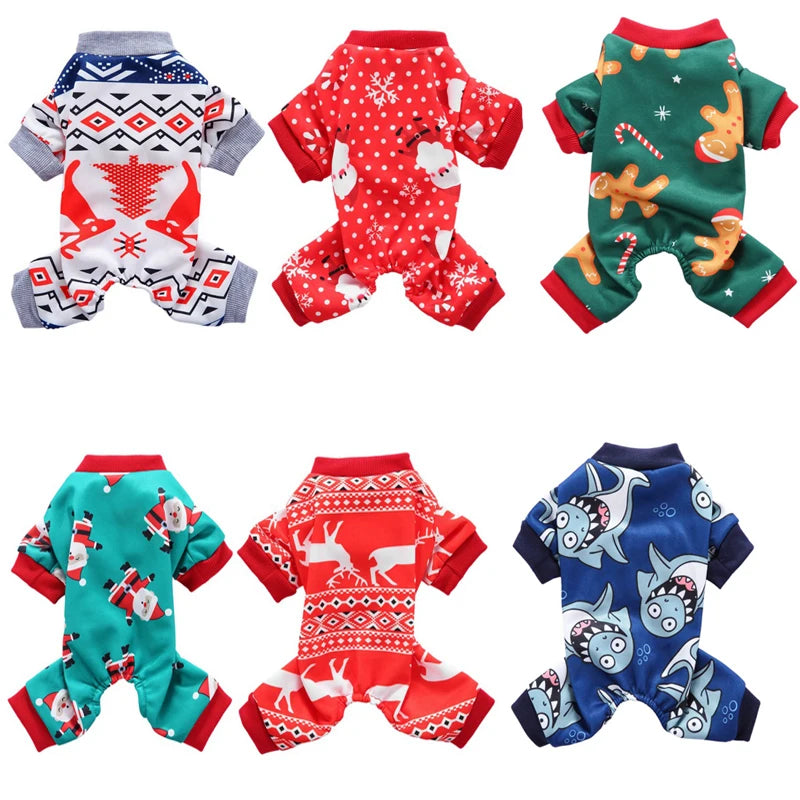 12 Styles Christmas Pet Cat Clothes