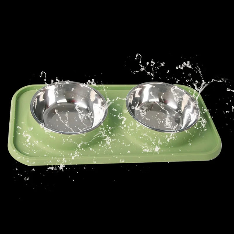 Anti-skidding Dog Double Bowl