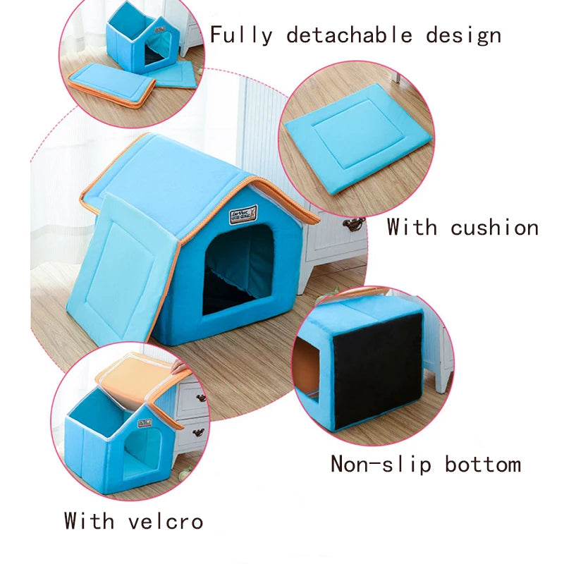 Winter Pet House Foldable Bed