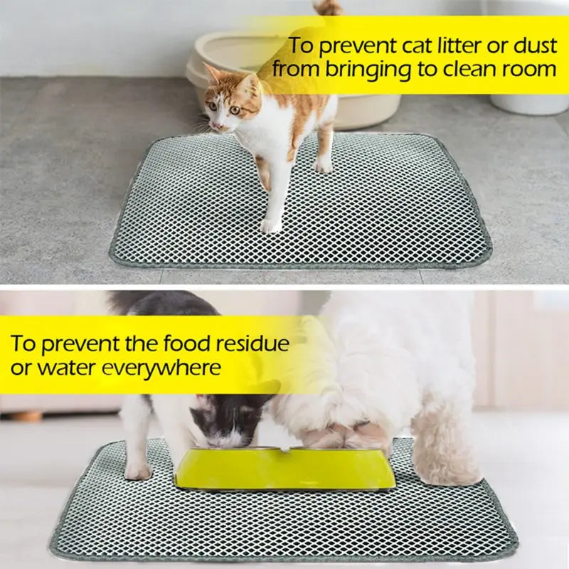 Pet Cat Litter Waterproof Double Layer Mat