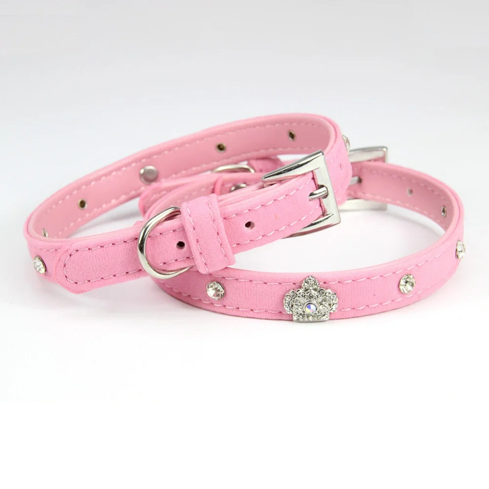 Pet Cat PU Leather Sweet Collar