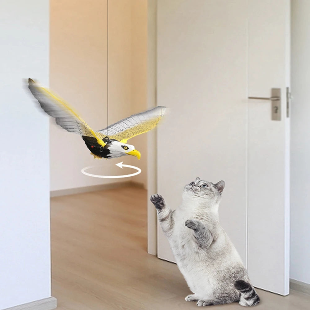 Electric Hanging Eagle Flying Bird Cat Toys