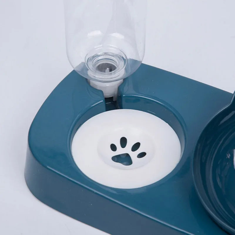 Pet Cat Automatic Feeder Bowl Water Dispenser