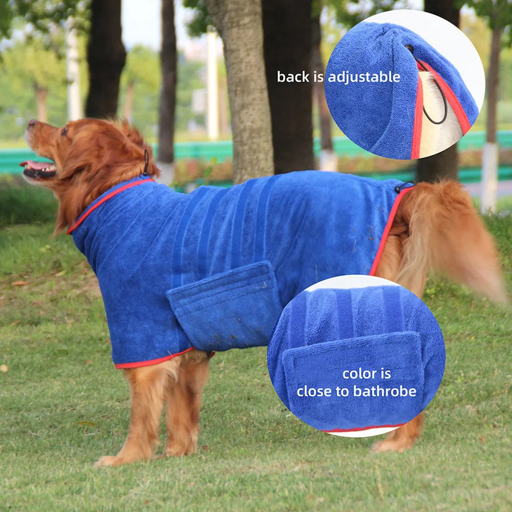 Dog Bathrobe Towel Microfiber Absorbent