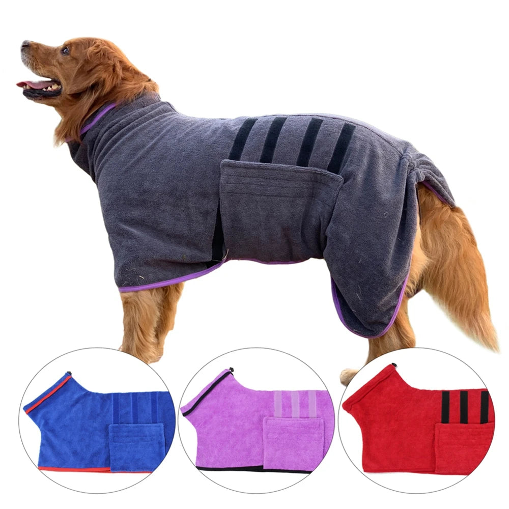 Dog Bathrobe Towel Microfiber Absorbent