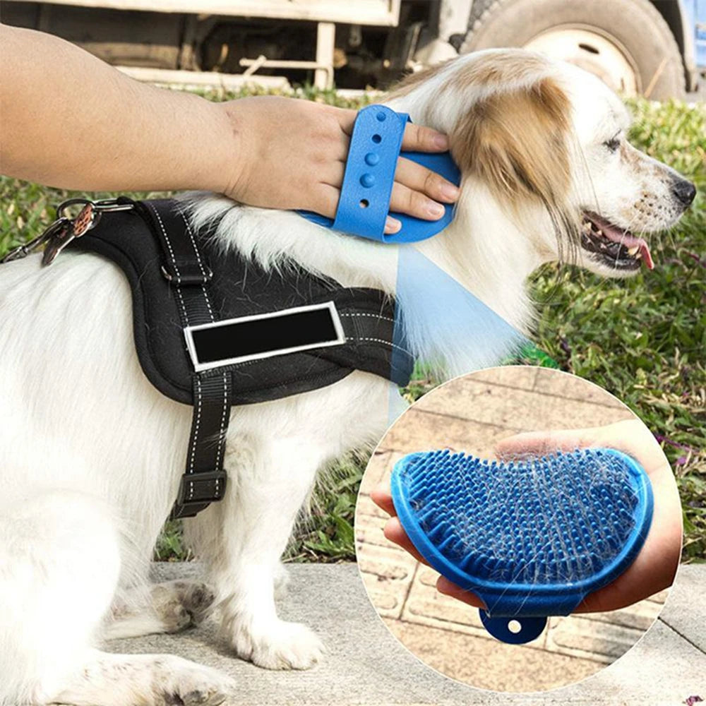 Pet Dog Bath Brush Comb Rubber