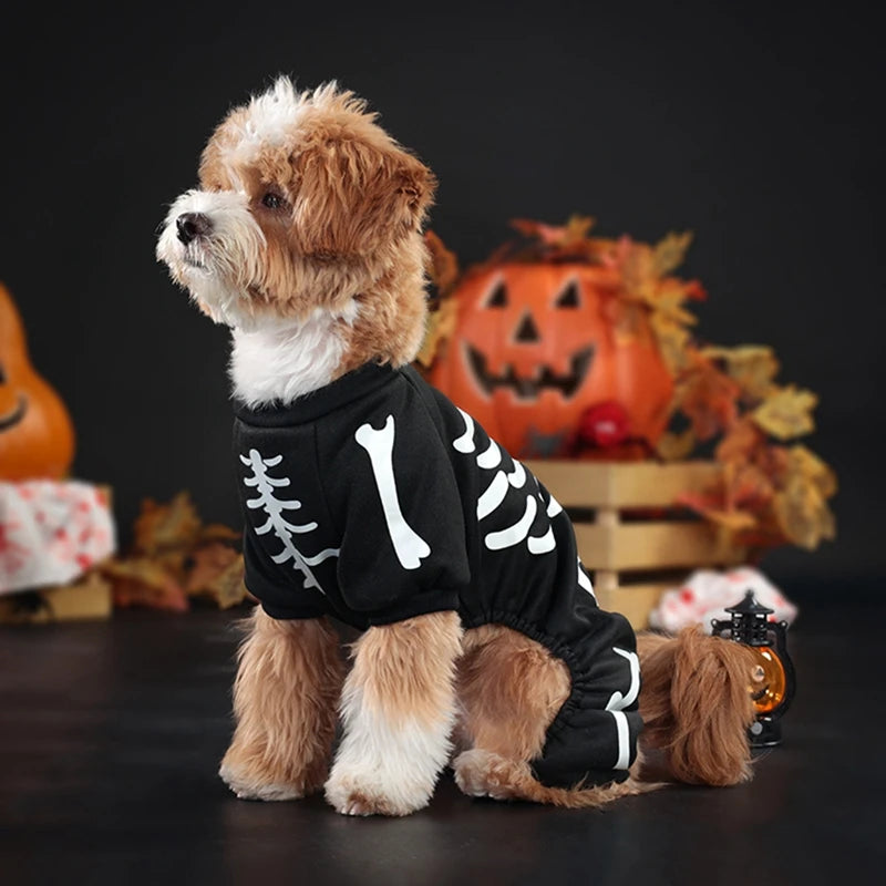 Halloween Dog Skeleton Costumes