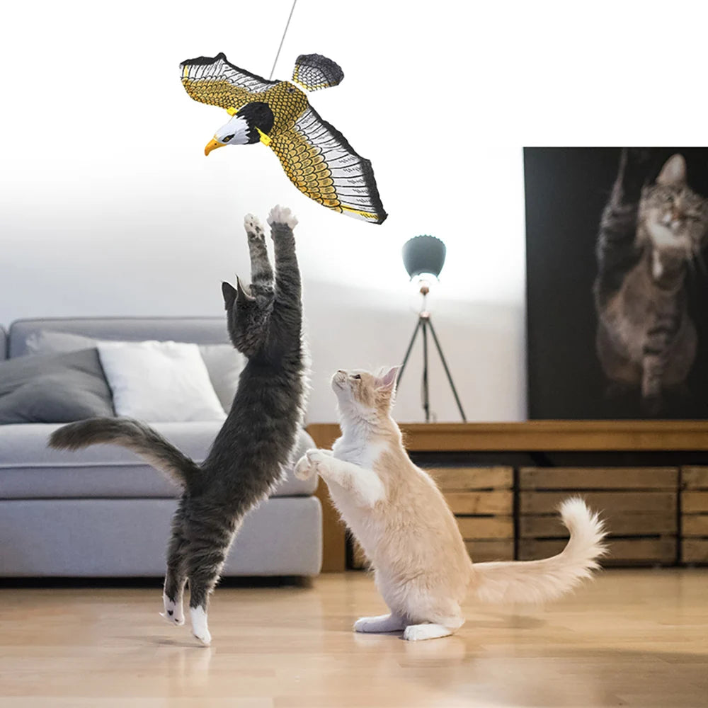 Electric Hanging Eagle Flying Bird Cat Toys