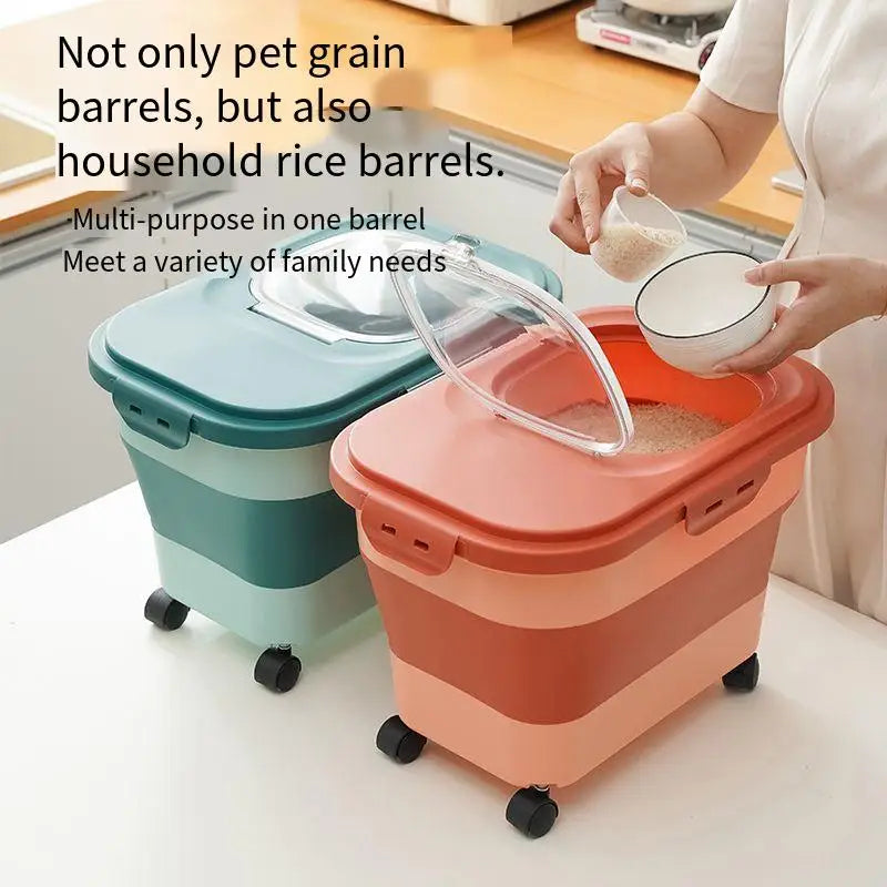 Collapsible Dog Food Storage Container