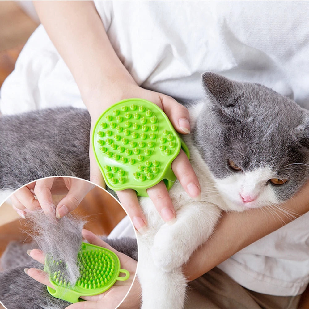 Pets Silicone Washing Glove Dog  Bath Brush