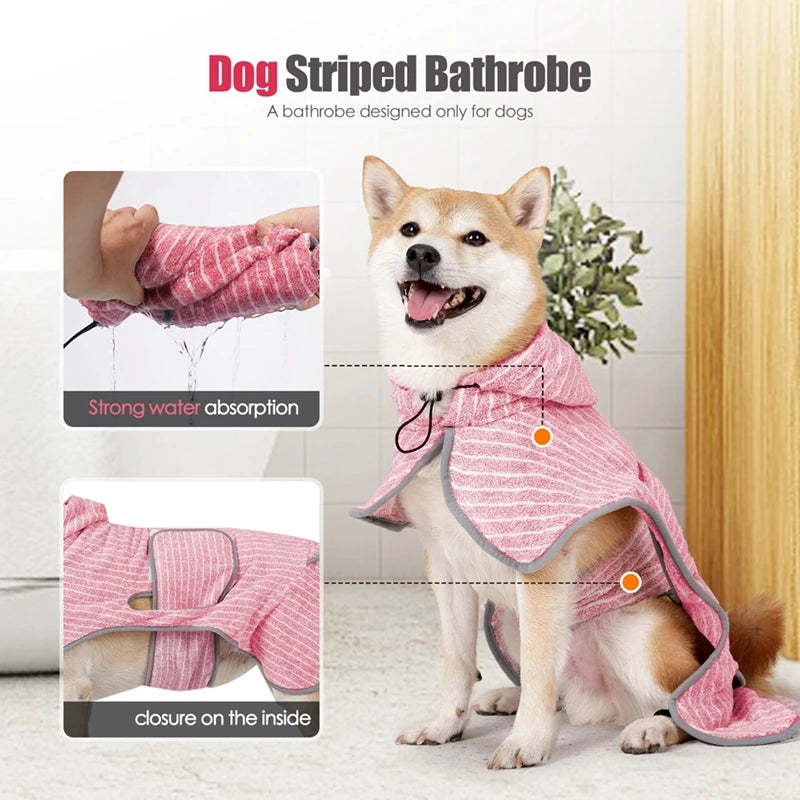 Pet Drying Coat Absorbent Bathrobe