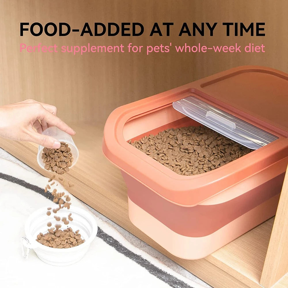 13 LB Collapsible Pet Cat Food Storage Container