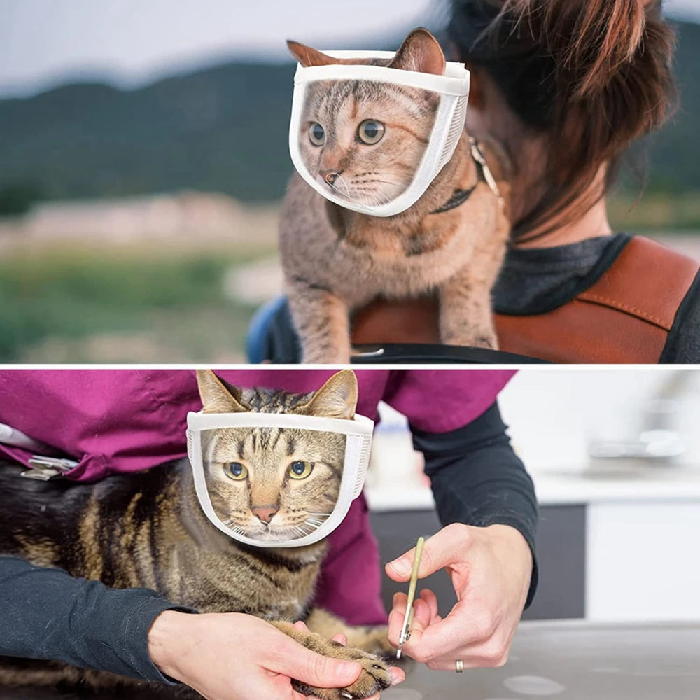 Transparent Pet Cat Muzzle Breathable