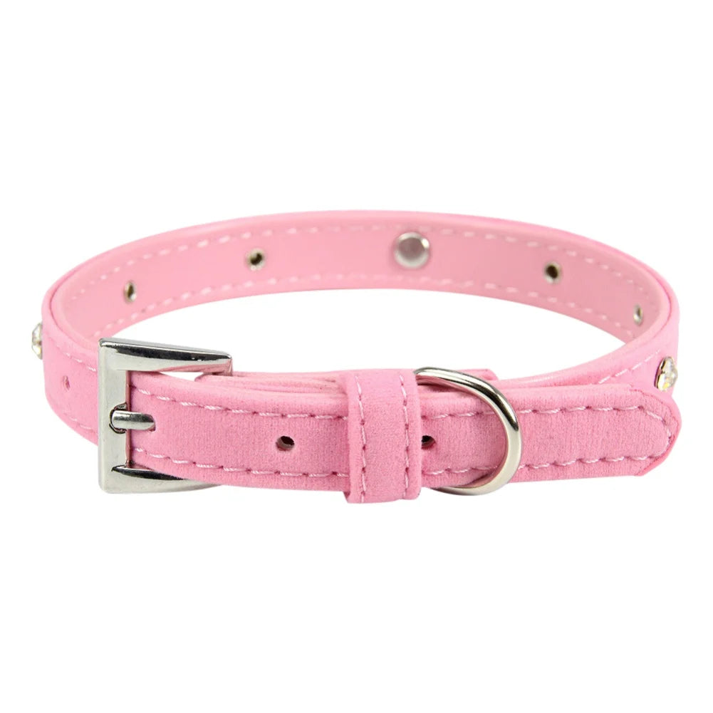 Pet Cat PU Leather Sweet Collar