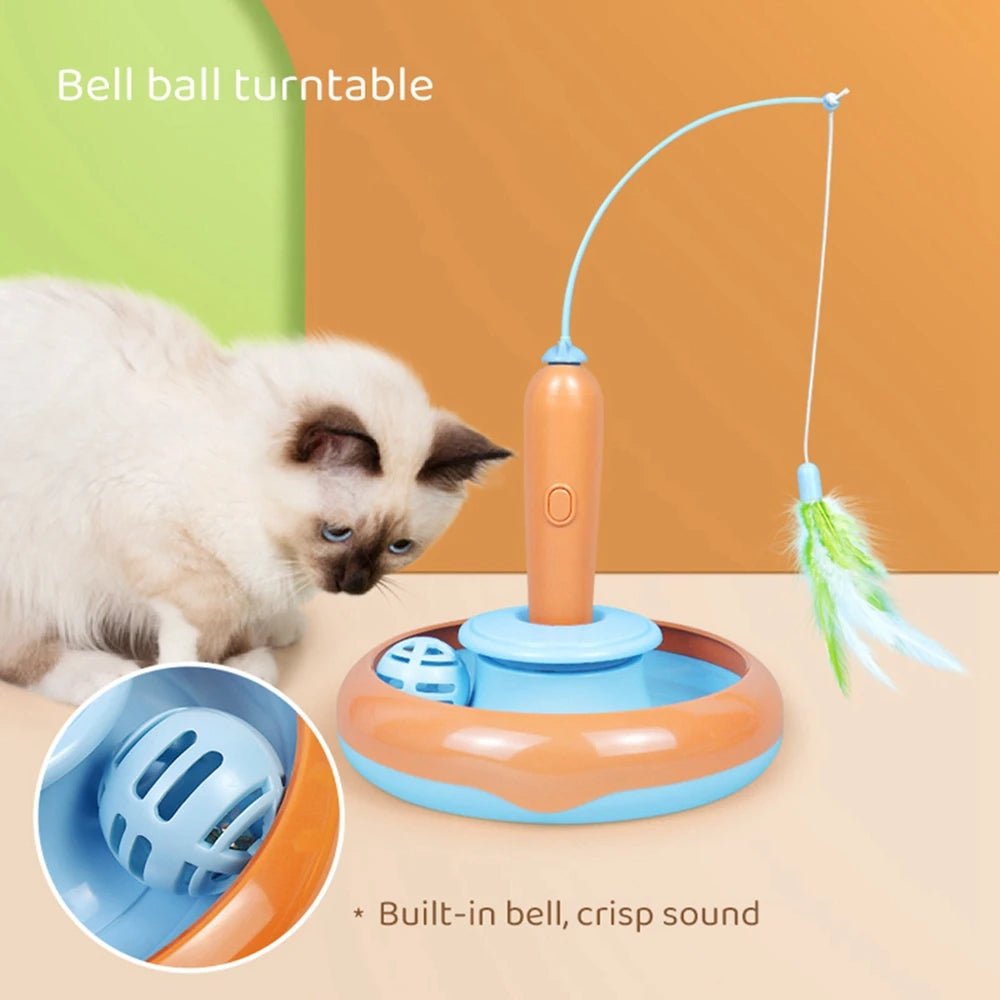 Exercise Ball Feather Teaser Cat Toy