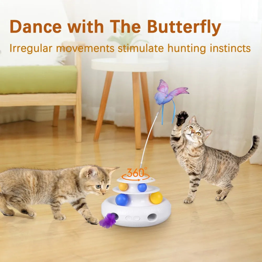 Automatic Interactive Pet Cat Butterfly Toys