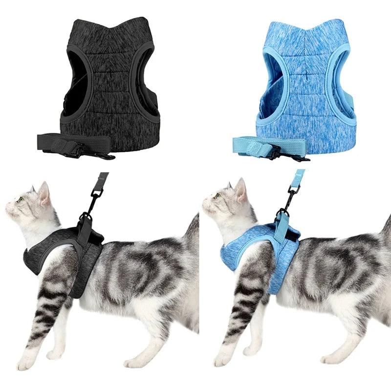 Adjustable Pet Cat Harness with Leash Set