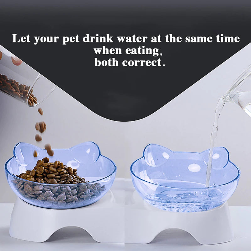 Pet Cat Automatic Feeder Bowl Water Dispenser