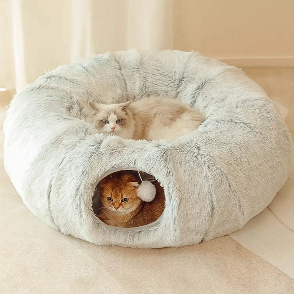 Pet Cat Round Basket Bed