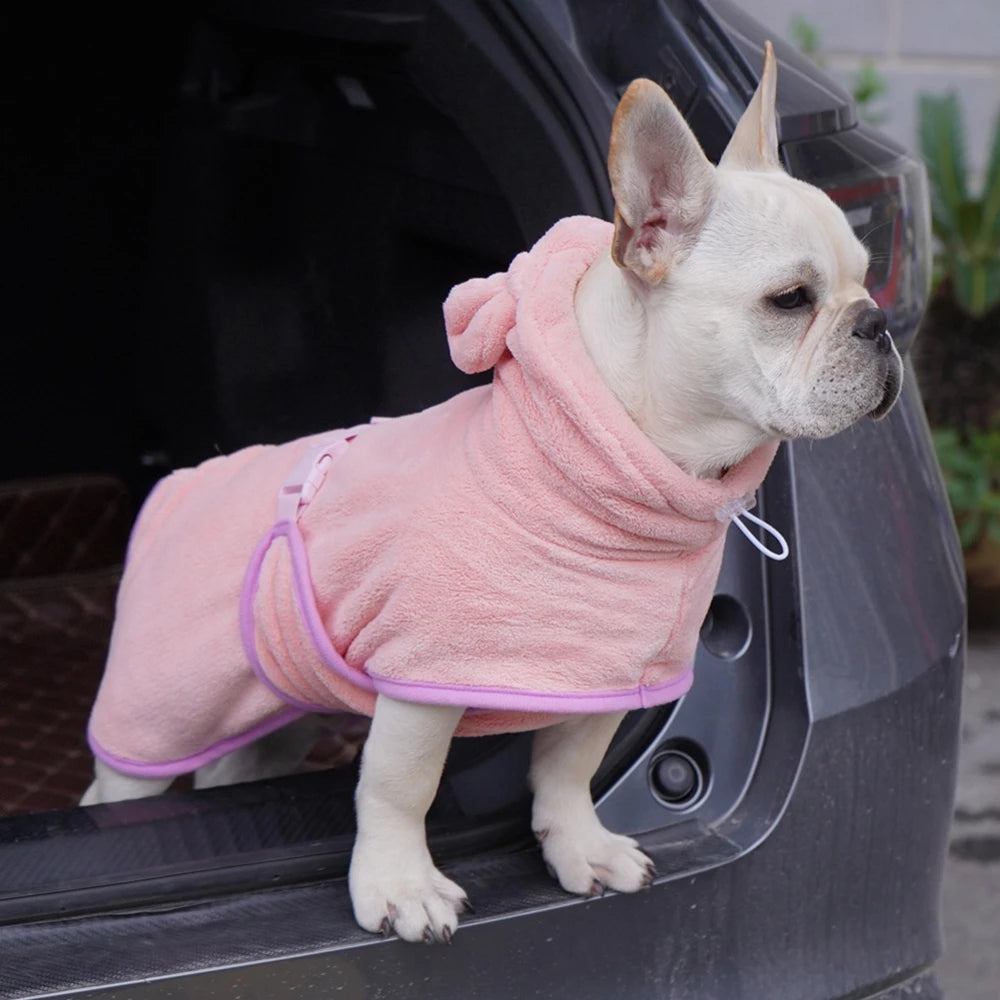 Dog Bathrobe Pet Drying Coat