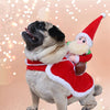 Christmas Dog Costume Riding Santa