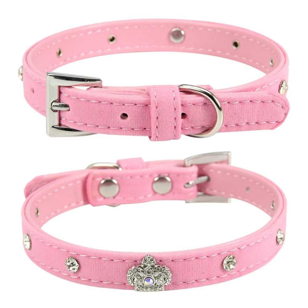 Pet Cat PU Leather Sweet Collar