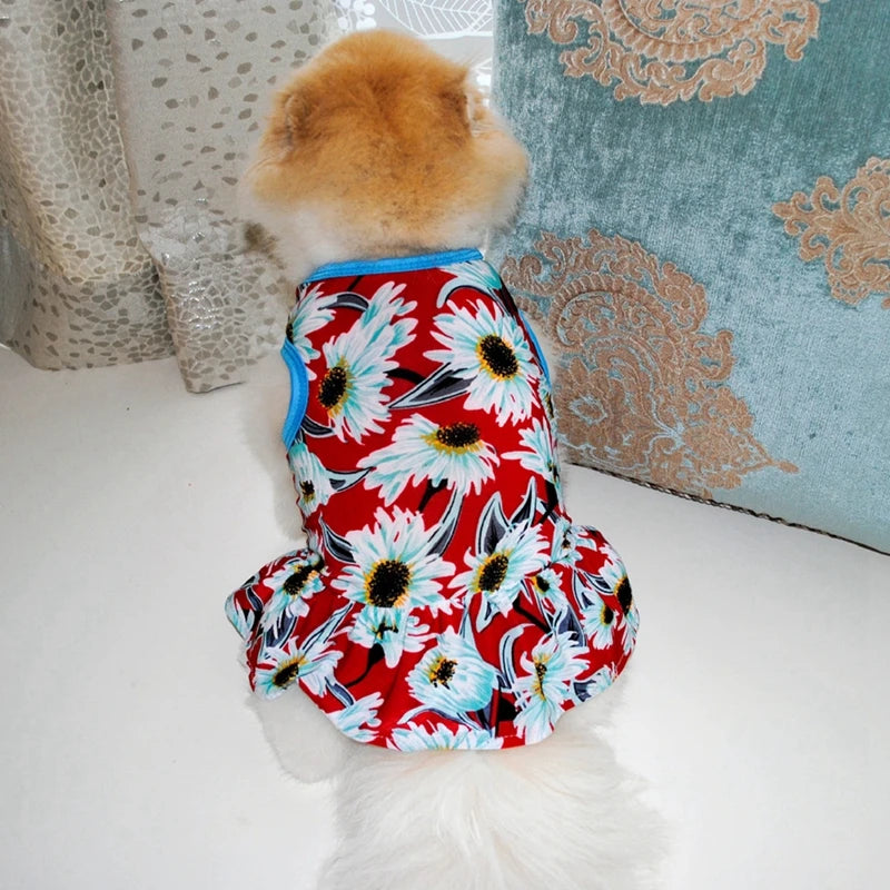 Summer Pet Cat Vest Skirt Dress