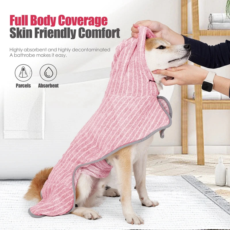 Pet Drying Coat Absorbent Bathrobe